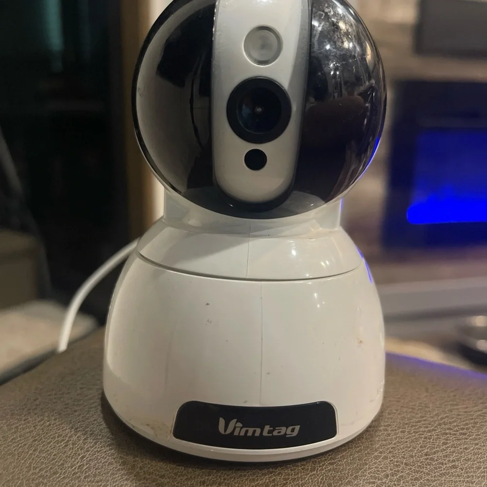 White and Black Digital Security Camera